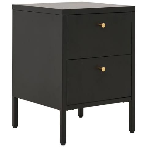 Comodino Dalby-nero-metallo-40x40x60 Cm - Foto 2