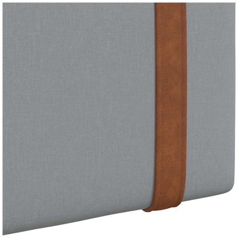 Testiera sospesa Con luce LED Grigio Chiaro PU Antico - Foto 9