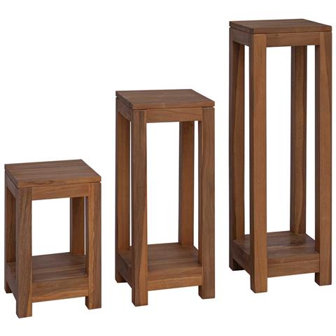 Supporto per piante 3 pz Naturale 25 x 25 x 80 cm - Foto 1