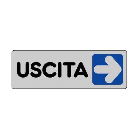 Cartelli segnaletici adesivi - uscita (a destra) - 15909090ADB0150X0050 - Foto 1