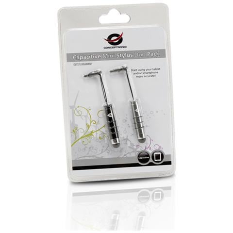 Penne Stilo per Tipo di Schermo Touch CSTYLUSMINI2P Colore Nero e Argento - Foto 9