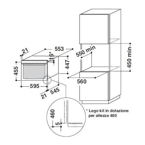 Forno a Microonde Combinato Grill+Ventilato AMW509IX da Incasso Capacità 40 Litri Colore Acciaio Inox Antimpronta - Foto 11