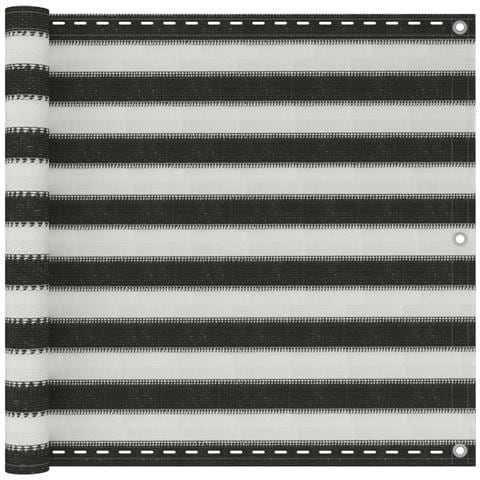 Paravento Da Balcone Hdpe 90x400 Cm Antracite E Bianco - Foto 1