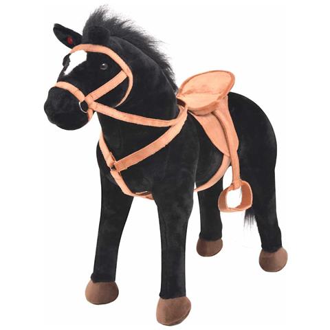Cavallo in Peluche in Piedi Nero - Foto 1