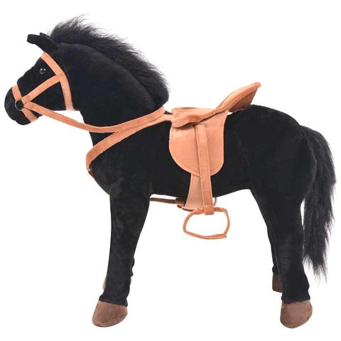 Cavallo in Peluche in Piedi Nero - Foto 2