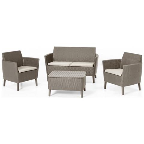 Allibert Set Divani da Giardino 8 pz Salemo Cappuccino 236632 - Foto 1