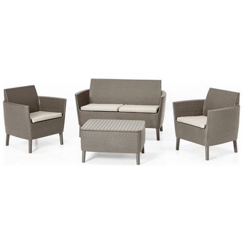 Allibert Set Divani da Giardino 8 pz Salemo Cappuccino 236632 - Foto 2