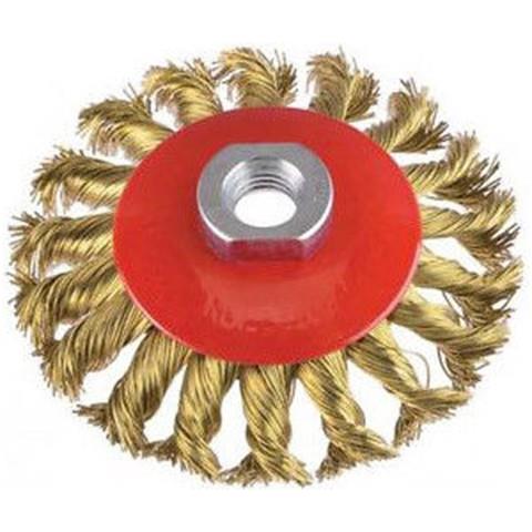 Spazzola circolare conica a mazzetti ritorti 120mm m14 - Foto 1