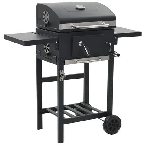 Barbecue A Carbonella Con Ripiano Inferiore Nero - Foto 1