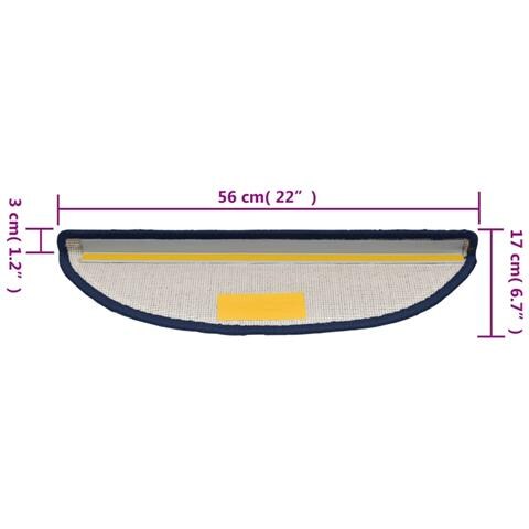 Tappetini Per Scale 15 Pz Blu 56x17x3 Cm - Foto 7