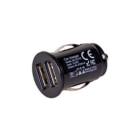 Ak Ch 02 Auto Caricabatteria Erat Con 2 X Usb Anschluss 5 V / 2.1 A Nero - Foto 5