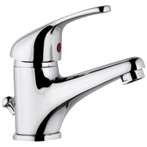 Miscelatore Rubinetto Serie Delfino Per Lavabo Ottone Colore Cromato Con Piletta - Foto 1