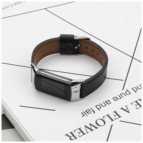 Bracciale In Pelle Bracciale Fitbit Charge 5 In Pelle Nero - Foto 12