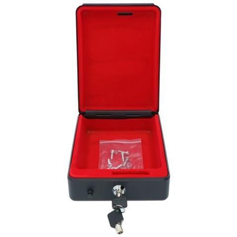 Cassetta Di Sicurezza In Acciaio Per Auto 22,5x16x7,5cm Nera - Foto 2