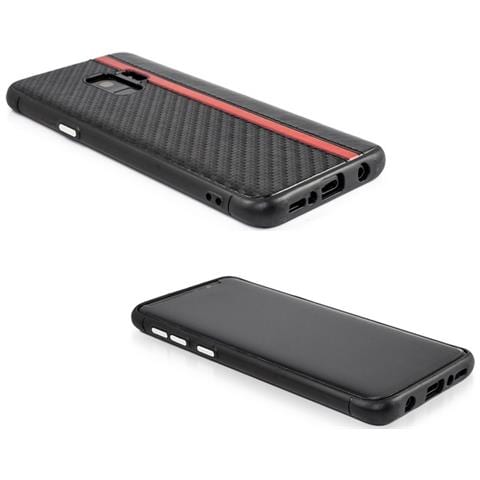 Custodia F-case Tpu Silicone Elegant Feber Cover Case Per Samsung Galaxy A70 A705 Carbon Black - Foto 2