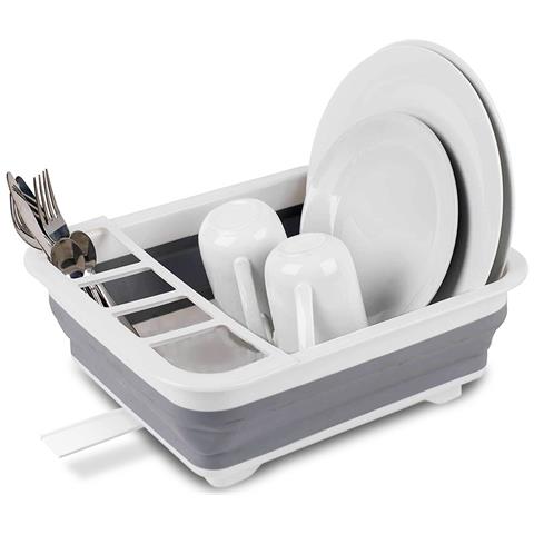 KHFD Scolapiatti Pieghevole Cestini Portaoggetti Da Cucina Scolapiatti Stoviglie Piatti Ripiano Stendibiancheria Accessori Per La Cucina | Rack E Supporti