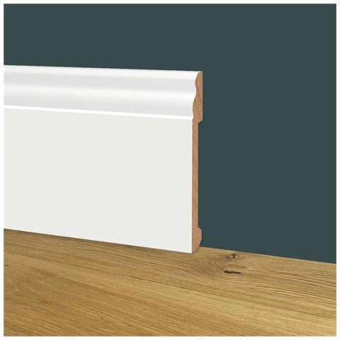 Battiscopa Ducale In Polimeri Equalwood Hi-tec 100x14x2000mm - Bianco - Foto 1