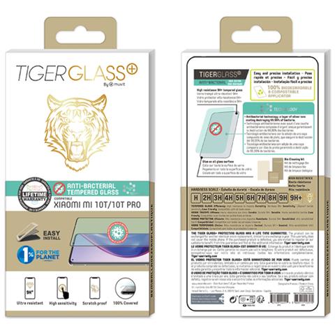 Salvadisplay In Vetro Temperato Per Xiaomi Mi 10t Lite Antibatterico, Nero Transparente - Foto 2