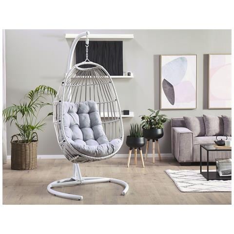 Poltrona Sospesa Con Piedistallo Grigio Chiaro Sesia - Foto 1