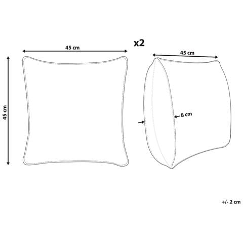 Set Di 2 Cuscini Gazania Cotone 45 X 45 Cm Beige - Foto 7