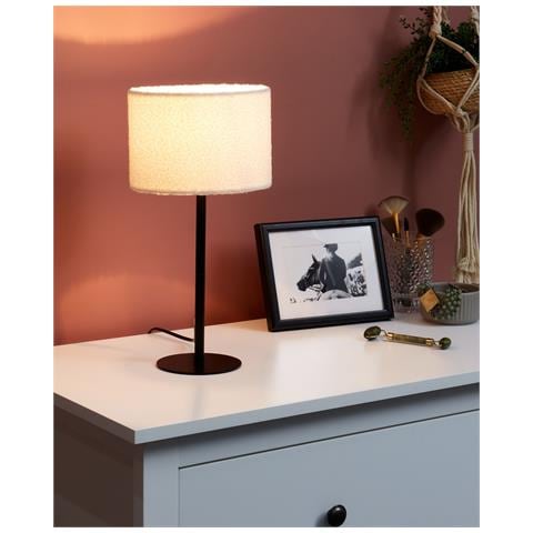 Lampada Da Tavolo Vinazco Bouclé Bianco - Foto 1