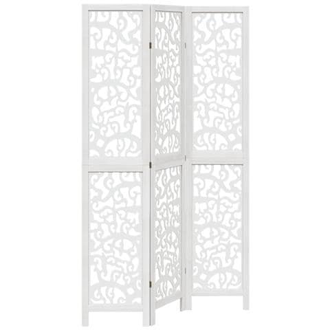 Divisorio Ambienti 3pannelli Bianco Legno Massello Di Paulownia - Foto 2