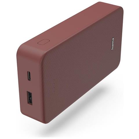 Batteria Portatile 00201717 Polimeri di Litio (LiPo) 20000 mAh Rosso - Foto 1