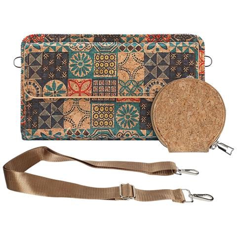 Pochette In Sughero, Collezione Corkmosaic Chiusura A Zip E Magnetica - Foto 1