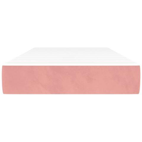 Materasso A Molle Per Bambini Rosa 80x160 Cm In Velluto - Foto 3