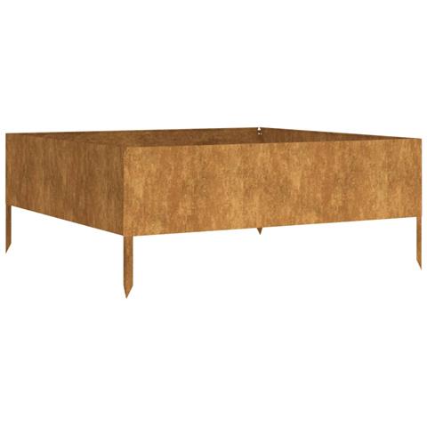 Fioriera Rialzata da Giardino 100x100x41 cm in Acciaio Corten - Foto 1