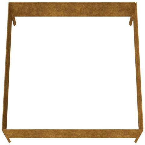 Fioriera Rialzata da Giardino 100x100x41 cm in Acciaio Corten - Foto 2