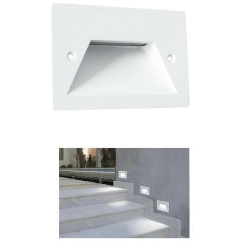 Segnapasso Faretto Led Luce Bianca 3 W Segnapassi Da Giardino X Scale Muro Es49b - Foto 1