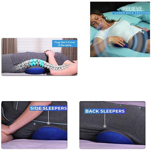 Cuscino Schiena Supporto Lombare Memory Foam Ortopedico Ginocchia Lavabile - Foto 2