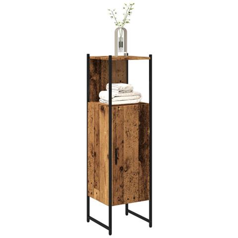 Armadietto Bagno Legno Antico 33x33x120,5 Cm Legno Multistrato - Foto 3