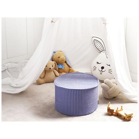 Pouf Zikria Velluto Viola Chiaro - Foto 1