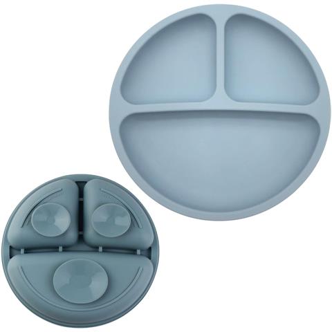 Piatto Silikonico Per Bambini Con Scomparti E Ventose – Pranzo Divertente E Sicuro - Foto 1