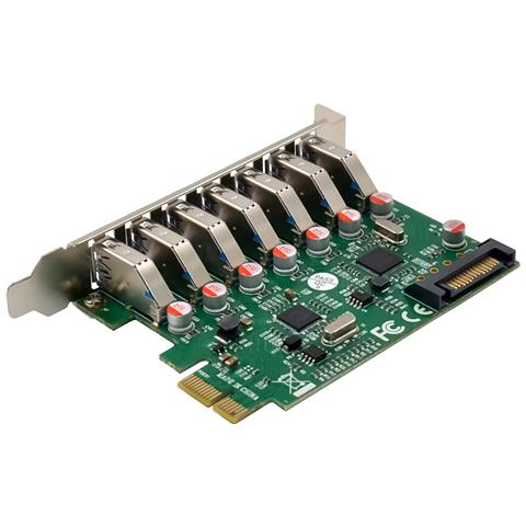 Scheda di interfaccia, 7x USB-A 3.2 Gen. 1, PCIe, con connettore SATA - Foto 5