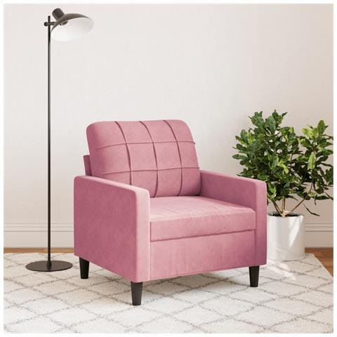 Poltrona Rosa 60 Cm Velluto - Foto 3