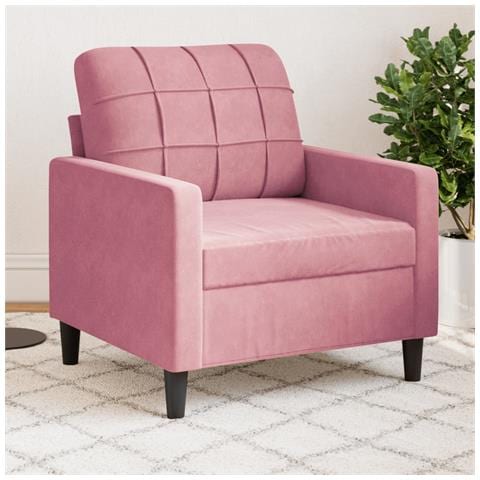 Poltrona Rosa 60 Cm Velluto - Foto 1
