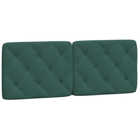 Cuscino Testiera Verde Scuro 120 Cm In Velluto - Foto 2