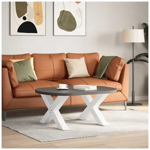 Gambe Tavolino Caffè A X 2 Pz Bianco 70x(42-43) Cm Acciaio - Foto 2