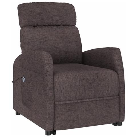 Lusso Casadino - Poltrona Alzapersona Marrone Scuro In Tessuto - Foto 2