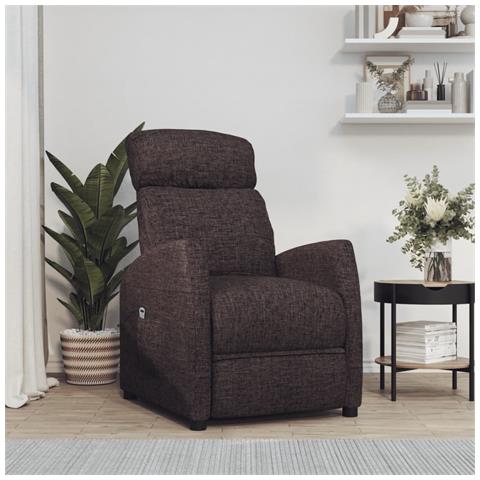 Lusso Casadino - Poltrona Alzapersona Marrone Scuro In Tessuto - Foto 8