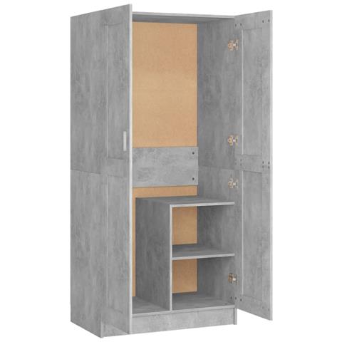 Lusso Casadino -  Armadio Grigio Cemento 82,5x51,5x180 Cm In Legno Multistrato - Foto 1