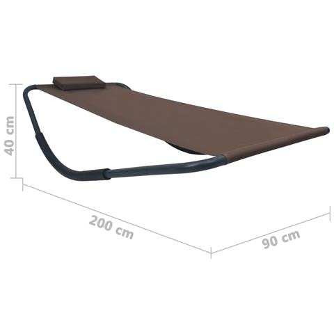Lettino Da Giardino Marrone 200x90 Cm In Acciaio - Foto 6