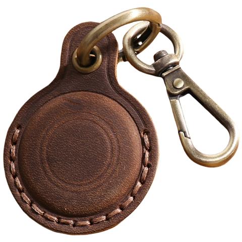 Custodia In Pelle Premium Per Apple Airtag Coffee - Foto 1