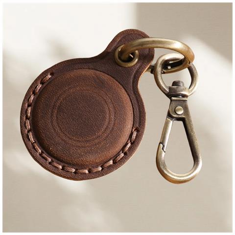 Custodia In Pelle Premium Per Apple Airtag Coffee - Foto 4