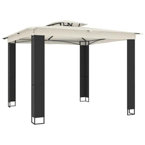 Gazebo con Tetto Doppio Crema 2,94x2,94 m in Acciaio - Foto 1