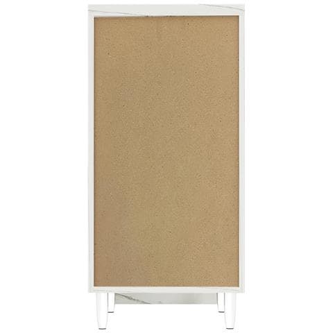 Cassettiera Per Cucina Mobile Mobiletto 4 Cassetti In Legno Bianco Effetto Marmo - Foto 5