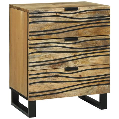 Mobile da comodino 50x33x60 cm Legno Massello Mango - Foto 1